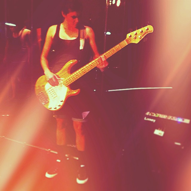 @kennybabe on the #bass rockin the #converse