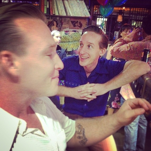 Good times w @thehi_boys tonight at #ricksgarage #palmwoods @scottierehbein @deanjreh