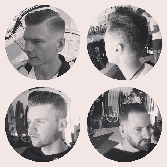 4 from of late @captainsipsops  including  drummers @ashcjensen and @jarithhughes / @kingbrown_pomade @thomassurfboards #barberlife #wahlwork