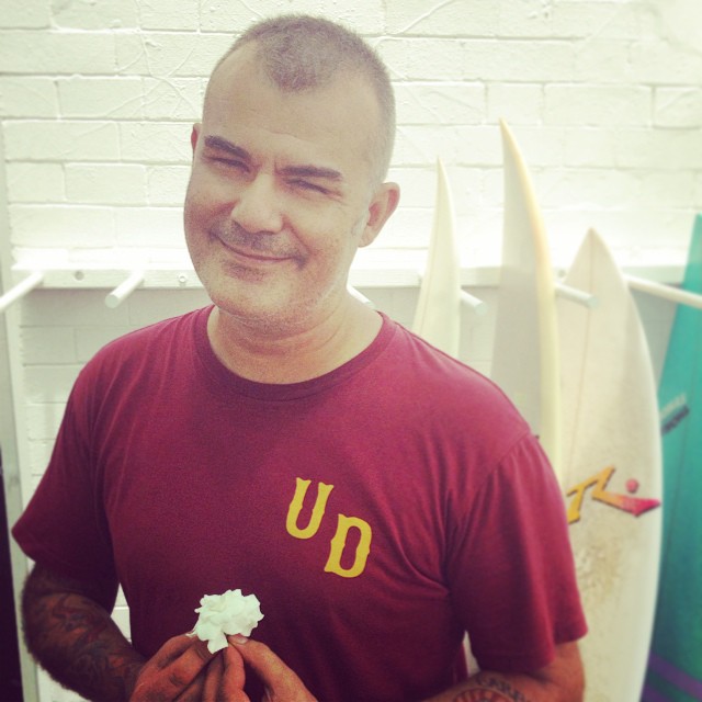 @barberista #barber #musician #friend #legend ️ #captainsipsops #thomassurfboards #uppercutdeluxe #flower ..one of theses hashtags is not like the other.