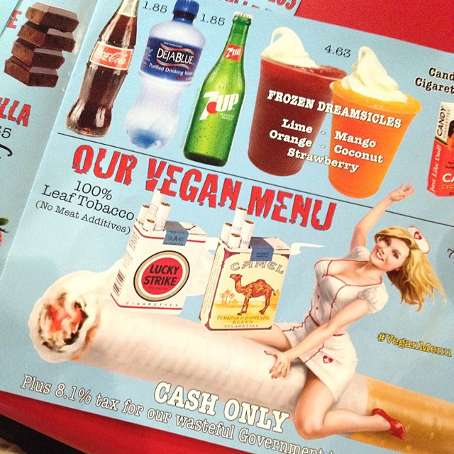 The #vegan #menu at #theheartattackgrill  #lasvegas