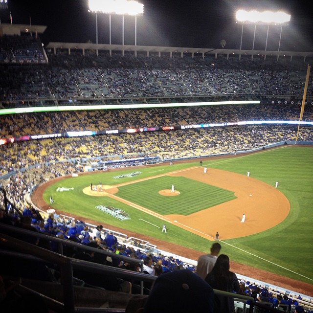 #dodgersstadium last night  So good to be there. A great game too. #dodgers ! #thehiboysus