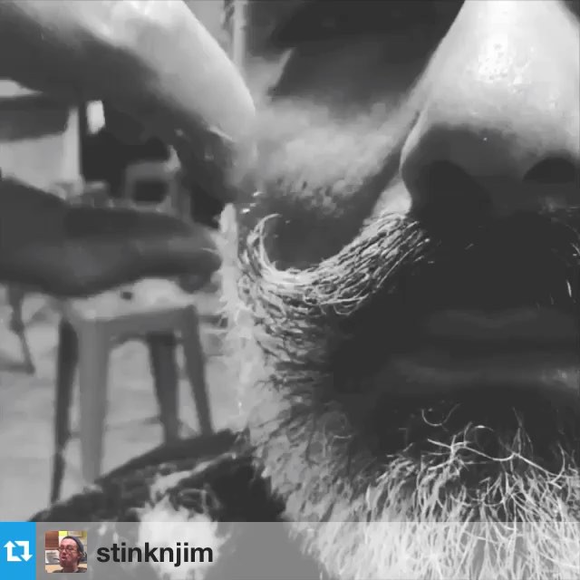 Regram @stinknjim "Farewell beard trims haircuts and beers for @barberista this arv with @deankendall been fugn pleasure" ️️ -- Yes it has @barberista ! #beard #mustache #barberlife
