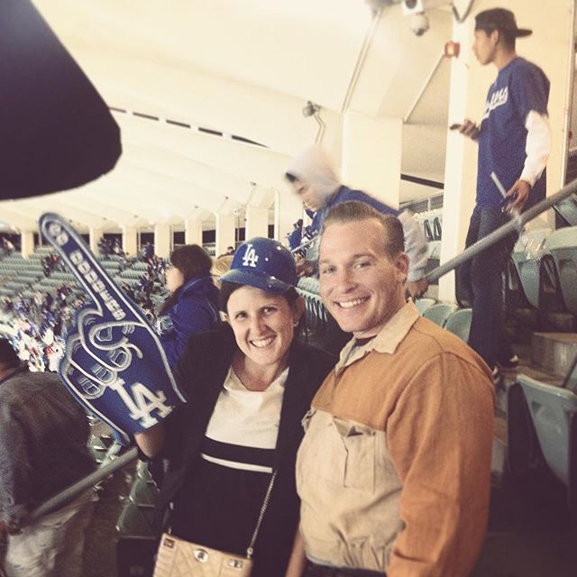Back in April at #dodgersstadium #LA #dodgers best #game, best time @everettaimee @scottierehbein #gododgers #blue #thehiboys #thehiboysus